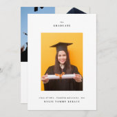 大学3写真タイポグラフィ大学卒業 案内状 (正面/裏面)