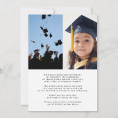 大学3写真タイポグラフィ大学卒業 案内状 (裏面)