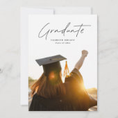 大学3写真大学大学院卒業 案内状 (正面)