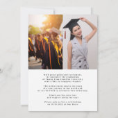 大学3写真大学大学院卒業 案内状 (裏面)