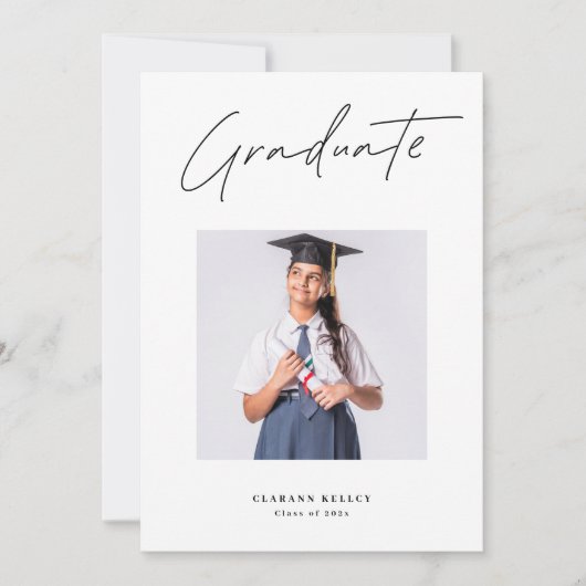 大学3角写真院卒業 案内状 (正面)