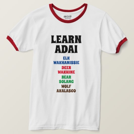 大学 – エルク、鹿、熊、狼 Tシャツ (デザイン正面)