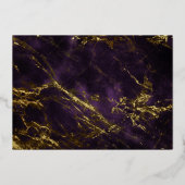 大学 |大学フォトパープル金ゴールド卒業 箔招待状 (裏面)