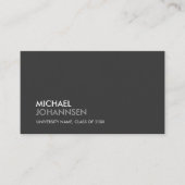 大学/大学生ダークグレー コーリングカード (正面)