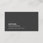 大学/大学生ダークグレー コーリングカード (正面)