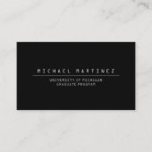 大学/大学生ブラックビジネスカード コーリングカード (正面)
