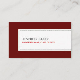 大学/大学生深い赤 コーリングカード