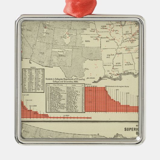 大学、大学 メタルオーナメント (正面)