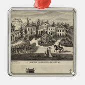 大学、学校、ベニシア メタルオーナメント (正面)