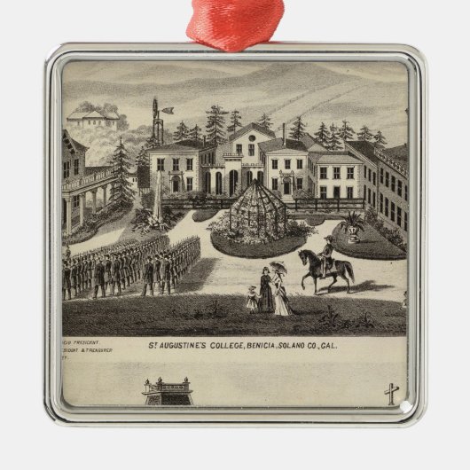 大学、学校、ベニシア メタルオーナメント (正面)