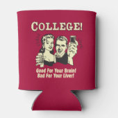 大学:肝臓に悪い脳のために良い 缶クーラー (裏面)