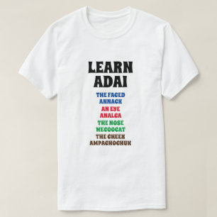大学 – 顔、目、鼻、頬 Tシャツ