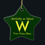 大学・高校生在学中の手紙 セラミックオーナメント<br><div class="desc">カスタマイズクリックは、この贈り物を自分の背景とフォントの配色でパーソナライズする。</div>