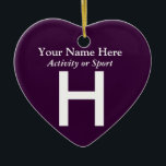 大学・高校生在学中の手紙 セラミックオーナメント<br><div class="desc">カスタマイズクリックは、この贈り物を自分の背景とフォントの配色でパーソナライズする。</div>