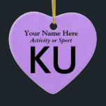 大学・高校生在学中の手紙 セラミックオーナメント<br><div class="desc">カスタマイズクリックは、この贈り物を自分の背景とフォントの配色でパーソナライズする。</div>