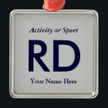 大学・高校生在学中の手紙 メタルオーナメント<br><div class="desc">カスタマイズクリックは、この贈り物を自分の背景とフォントの配色でパーソナライズする。</div>