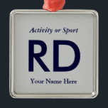 大学・高校生在学中の手紙 メタルオーナメント<br><div class="desc">カスタマイズクリックは、この贈り物を自分の背景とフォントの配色でパーソナライズする。</div>