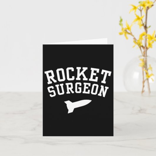 大学Grのロケット外科医の物理科学のジョーク カード (黄色い花)