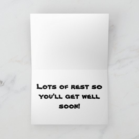 大安 – 早く元気になる カード (内部)