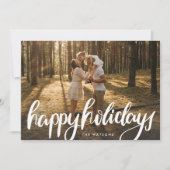 大家族の写真ハッピーホリデーフェスティバルスクリプトおもしろい シーズンカード (正面)