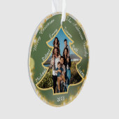 大家族カスタム写真クリスマスツリー枠 オーナメント (正面)