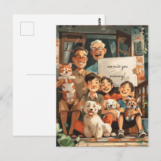 大家族 ポストカード (正面/裏面)