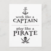 大尉のような仕事、海賊のような演劇 ポストカード (正面)