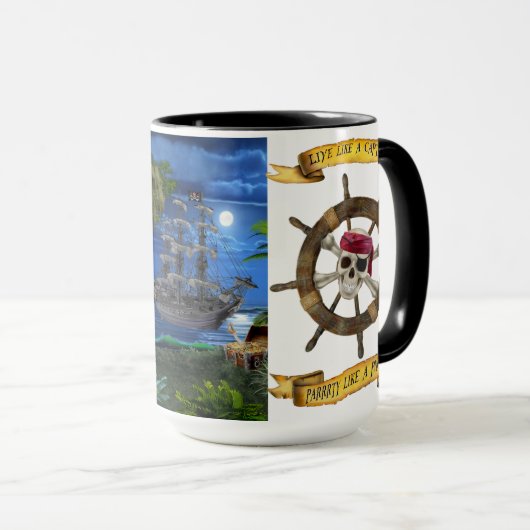大尉のようにPARTY LIKE PIRATE住んで下さい マグカップ (正面右)
