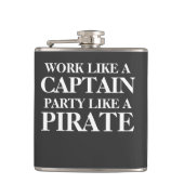 大尉の海賊のようなパーティーのように働かせて下さい フラスク (正面)