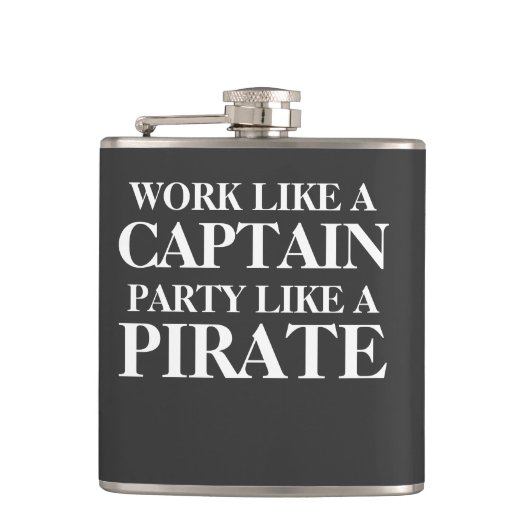 大尉の海賊のようなパーティーのように働かせて下さい フラスク (正面)