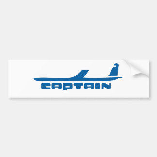 大尉の飛行機のデザイン バンパーステッカー