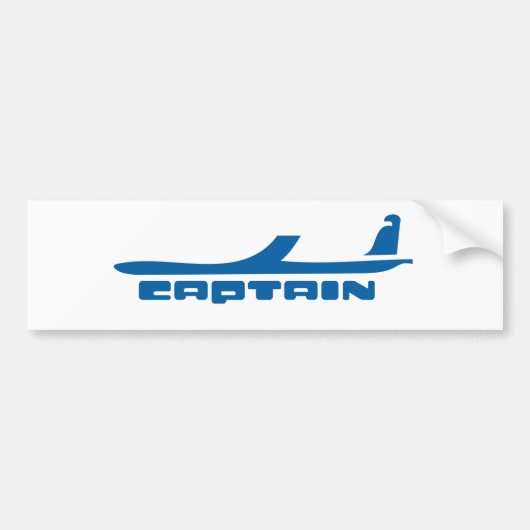 大尉の飛行機のデザイン バンパーステッカー (正面)