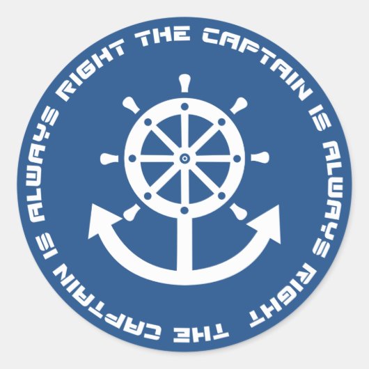 大尉は常に正しい ラウンドシール (正面)