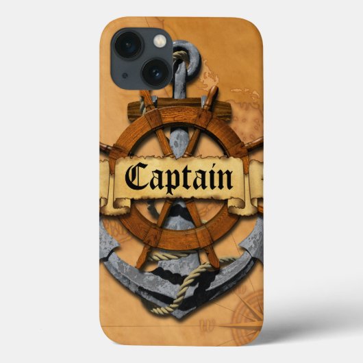 大尉Anchorおよび車輪 Case-Mate iPhoneケース (裏面)