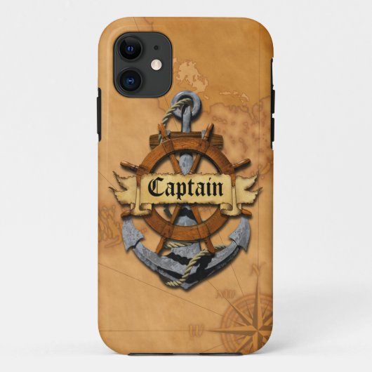 大尉Anchorおよび車輪 Case-Mate iPhoneケース (裏面)