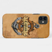 大尉Anchorおよび車輪 Case-Mate iPhoneケース (裏面(横))