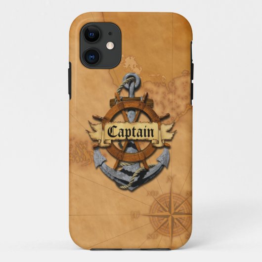 大尉Anchorおよび車輪 Case-Mate iPhoneケース (裏面)