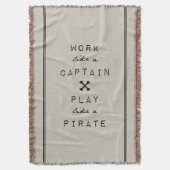 大尉Play Like Pirate毛布のような仕事 スローブランケット (正面縦)