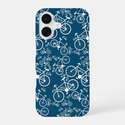 大小さまざまな自転車  iPhone 16ケース (裏面)