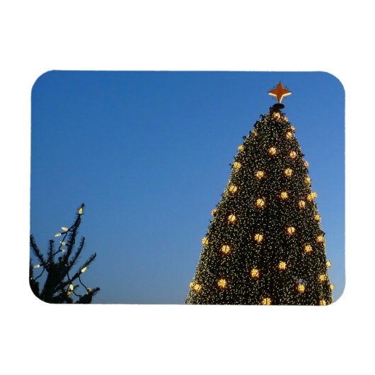 大小のクリスマスツリーⅠ マグネット (横)