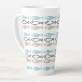 大小のラテマグ – スカンジナビア魚 カフェラテマグ (左アングル)