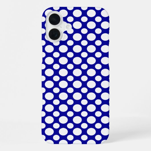 大小の白い水玉 iPhone 8/7 カバー (裏面)