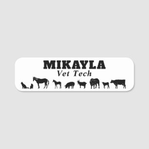 大小動物獣医はっきりした文字 名札