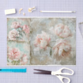 大小2幅の豪華なバラ絵画 薄葉紙 (クラフト)