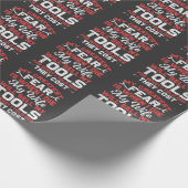 大工おもしろいと職人の夫のジョーク ラッピングペーパー (角)