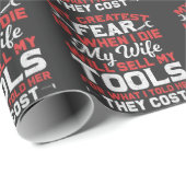 大工おもしろいと職人の夫のジョーク ラッピングペーパー (ロールコーナー)