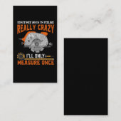 大工おもしろいの贈り物の量（めくり）一回木工熱狂するの手 名刺 (正面/裏面)