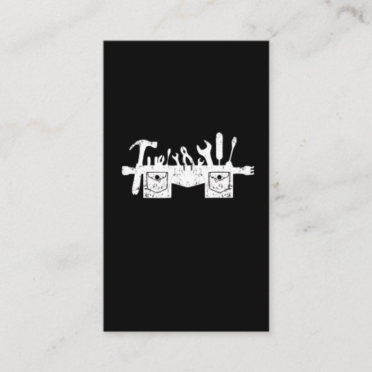 大工おもしろい工具ベルト手作業場おもしろい 名刺 (正面)