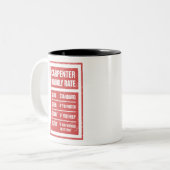 大工おもしろい時給 ツートーンマグカップ (正面左)