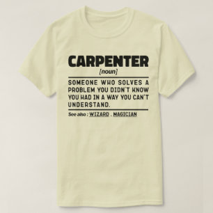大工おもしろい木伐木工品 Tシャツ